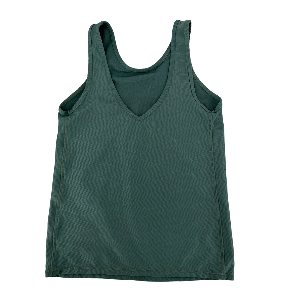 MIA Sport Women Tank Top Green V-Neck Textured Athletic Activewear Size‎ S